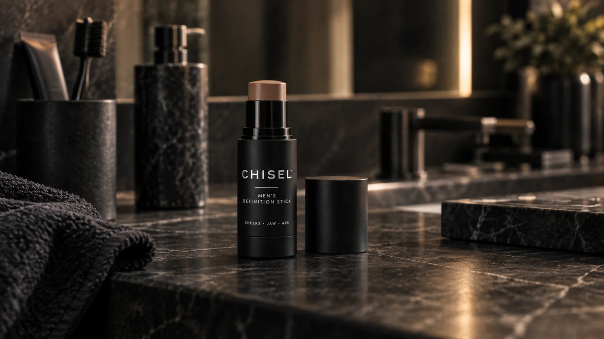 CHISEL stick on a bathroom shelf